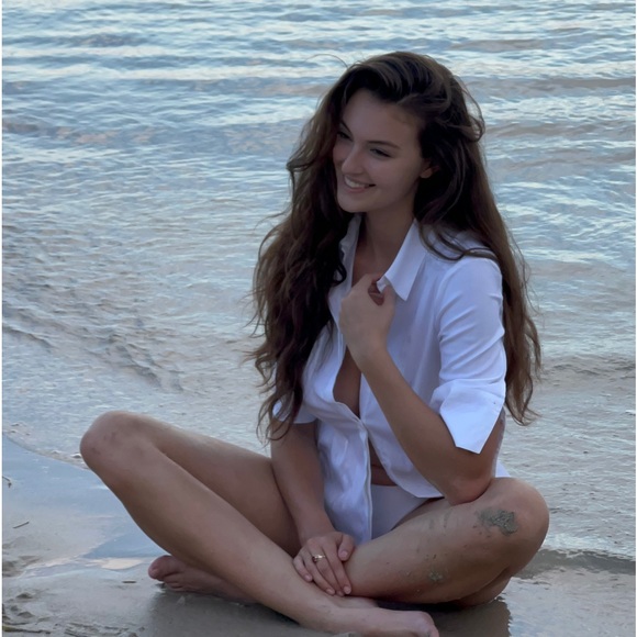 None Tops - White button down